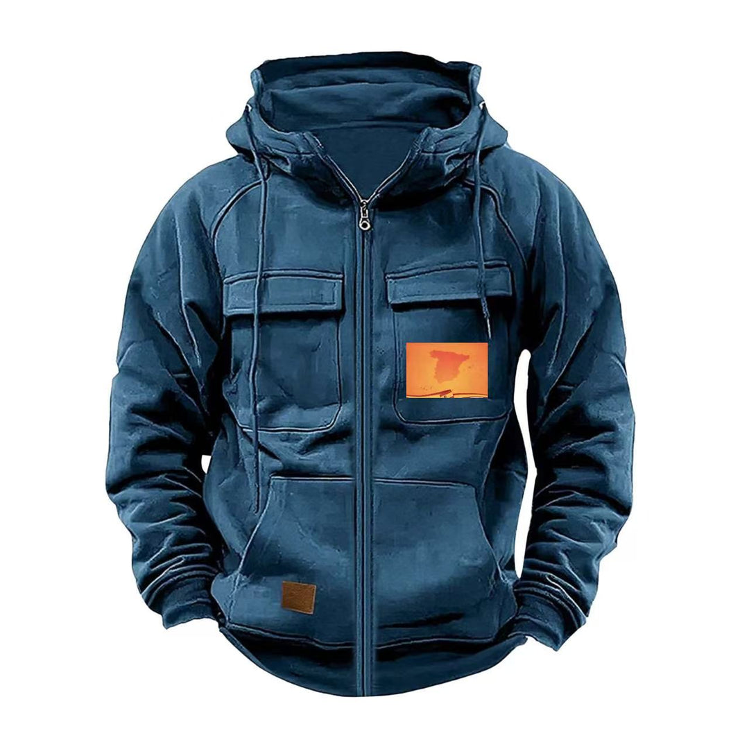 Multifunctional hooded jacket for men with practical pockets Lune London