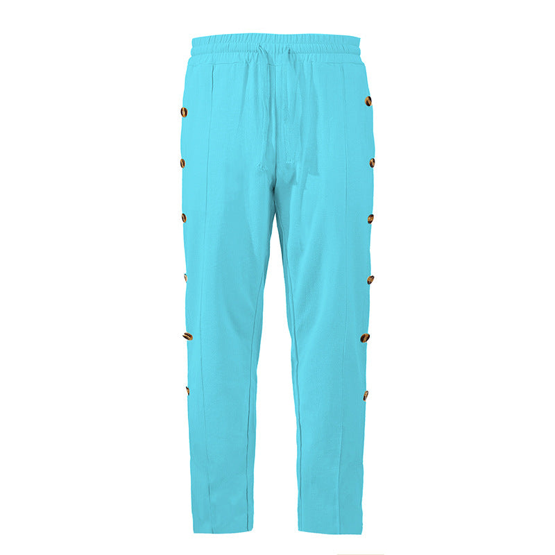 Comfortable women's joggers with chic and stylish button details