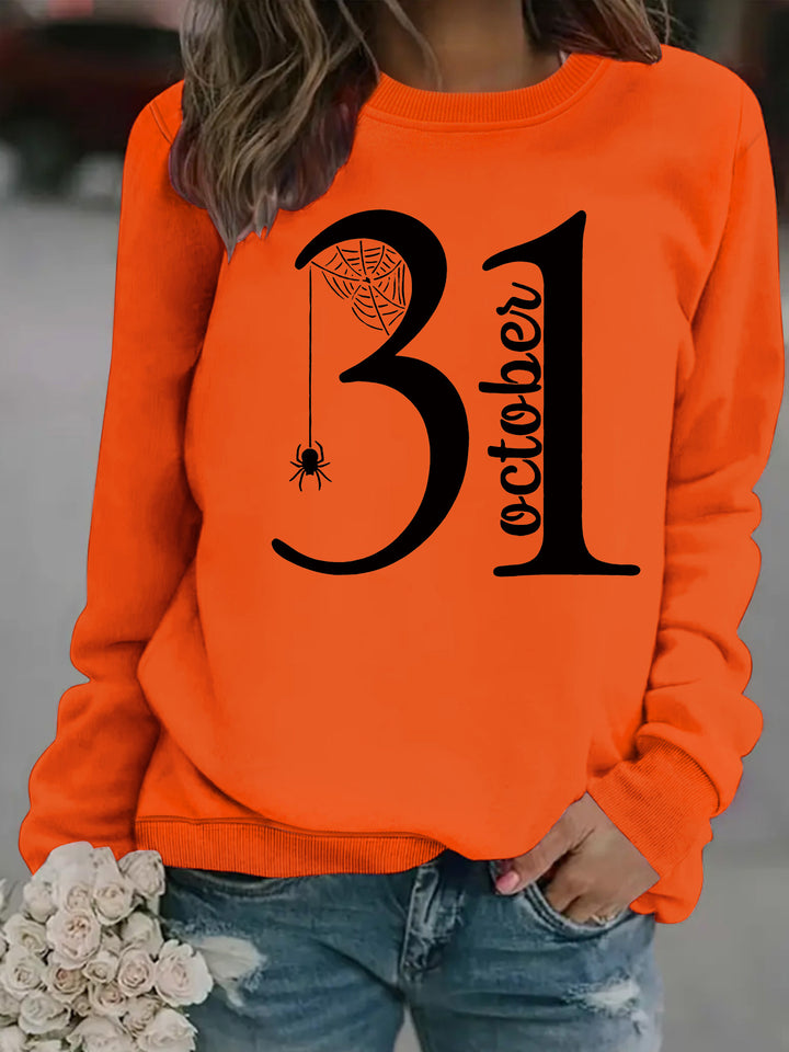 Sweat-shirt pour femmes avec motif d'Halloween créatif et coupe confortable Chic & Stil