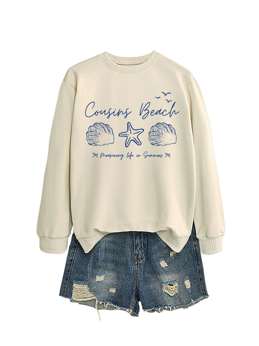 Sweat-shirt femme avec motif maritime et coupe confortable Chic & Stil