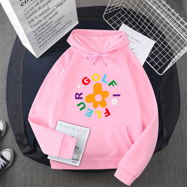 Women's hoodie with creative floral graphic design and comfortable fit Lune London