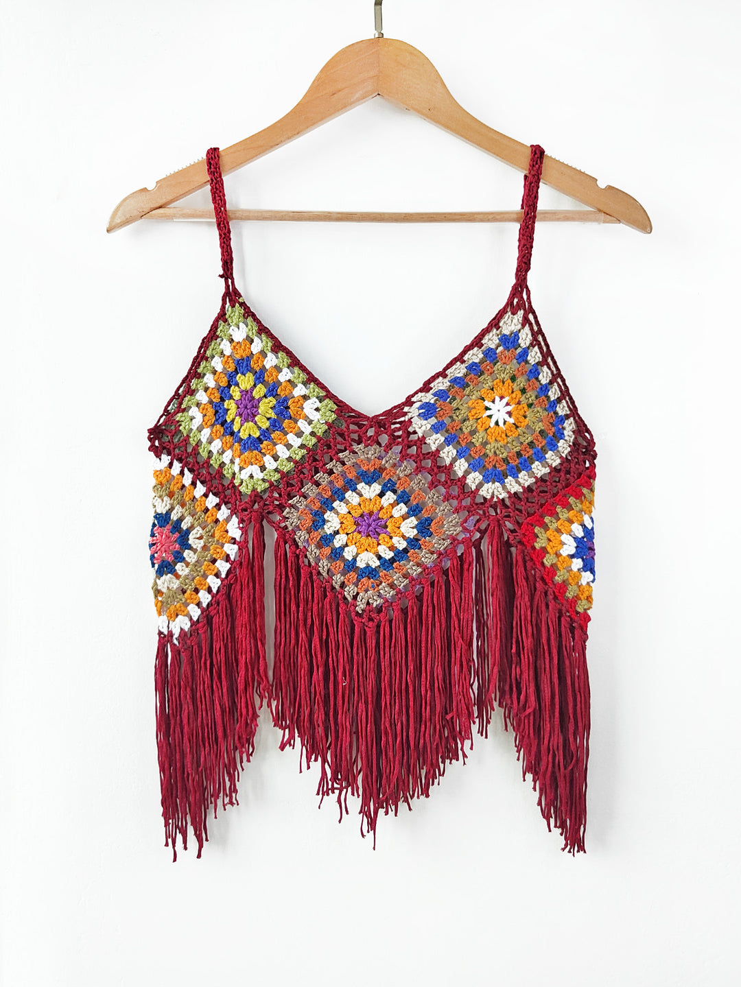 Lune London Crocheted Fringe Crop Top for Women