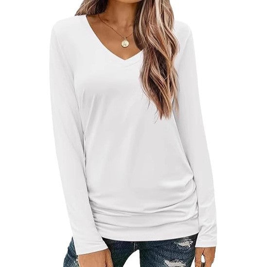 Women Long Sleeve Elegantly Cut Top Lune London