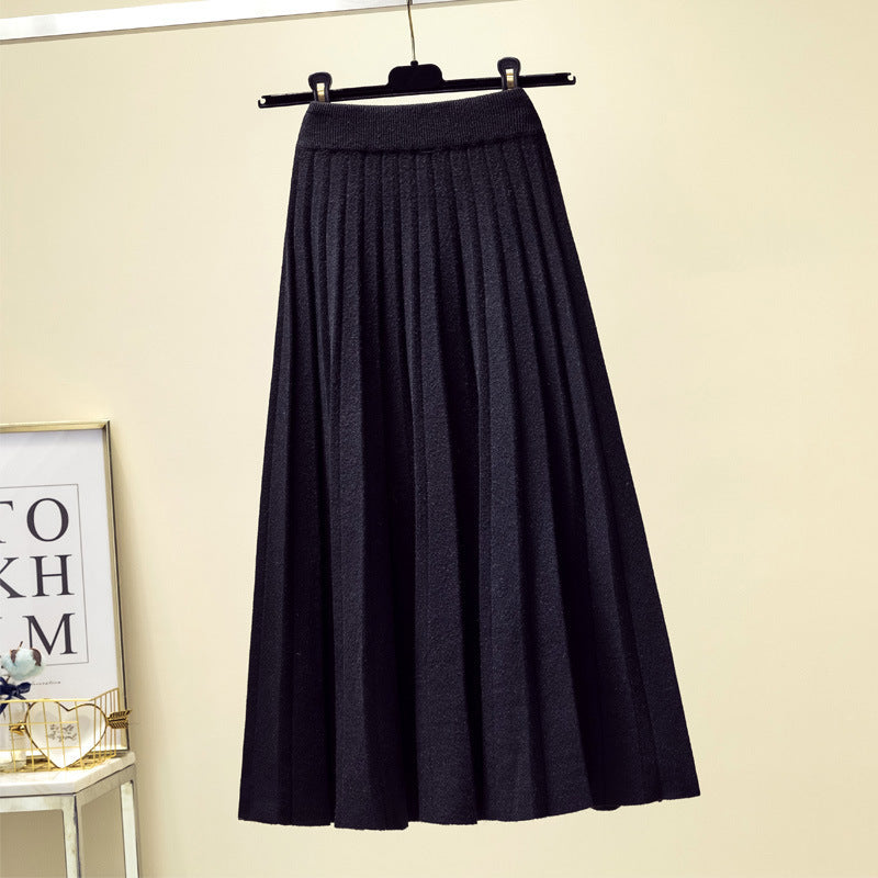 Jupe maxi pour femmes avec texture plissée fine et taille élastique Chic & Stil