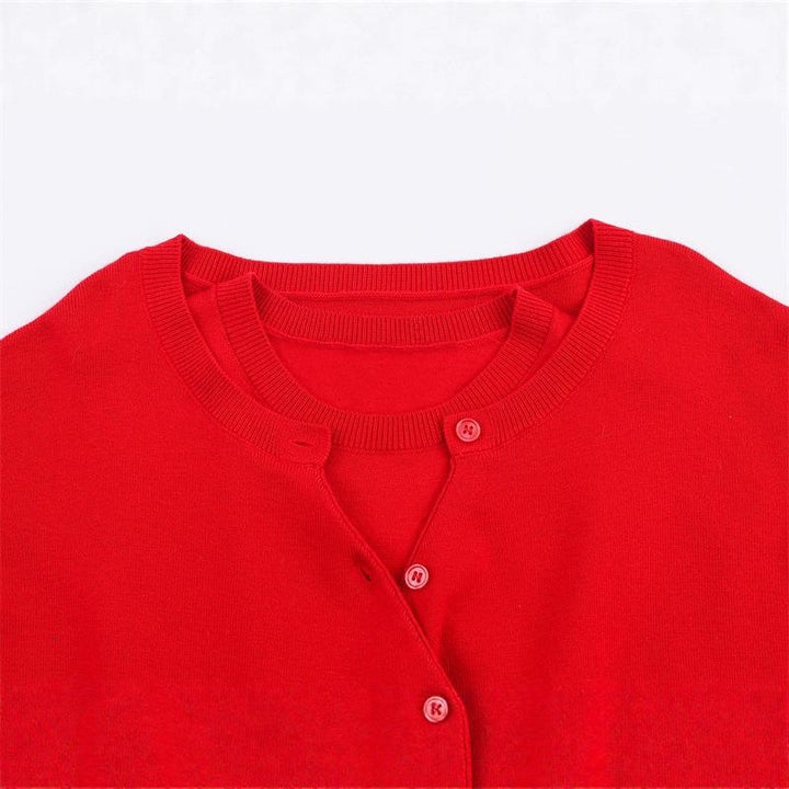 Wrap sweater for women with button detail and modern cut Lune London