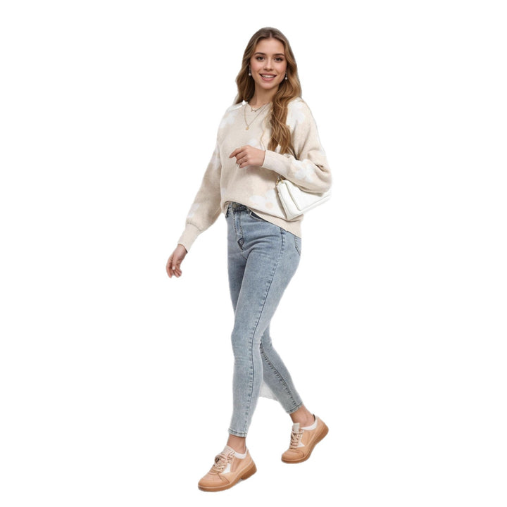 Pull féminin avec design floral et coupe décontractée Chic & Stil