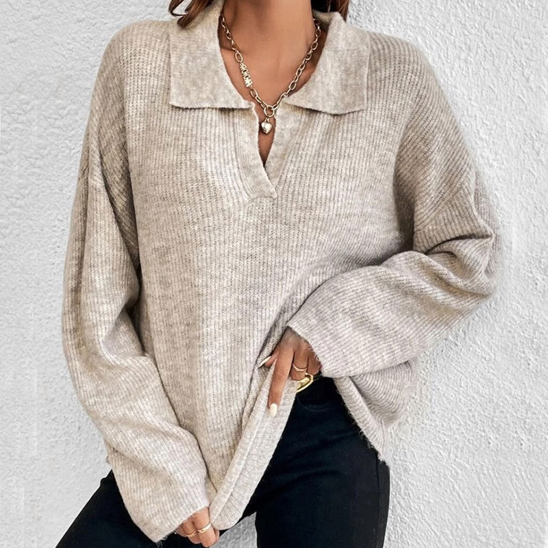 Pull décontracté pour femmes avec design en rib côtelé texturé Chic & Stil