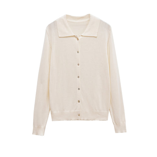 Ladies nice cardigan with oversized collar Lune London