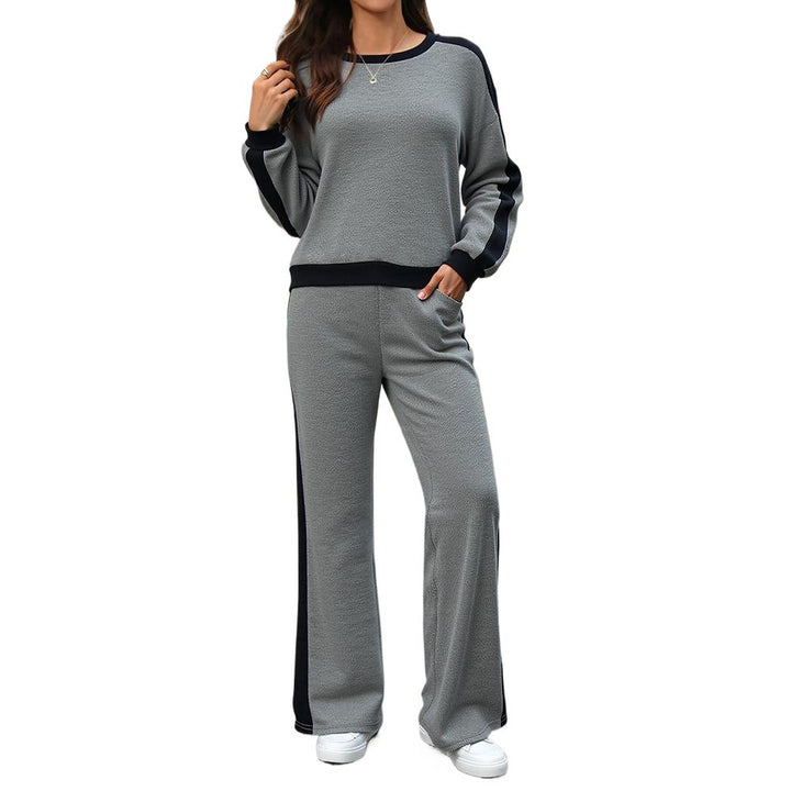 Ensemble sportif femme deux pièces avec jambes larges et coupe décontractée Chic & Stil