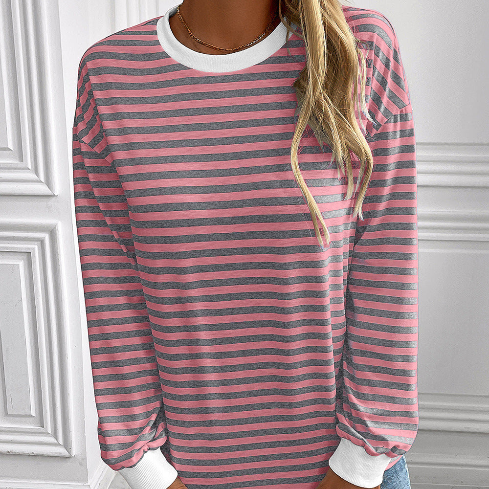 Long sleeve striped sweater for women with a relaxed fit Lune London