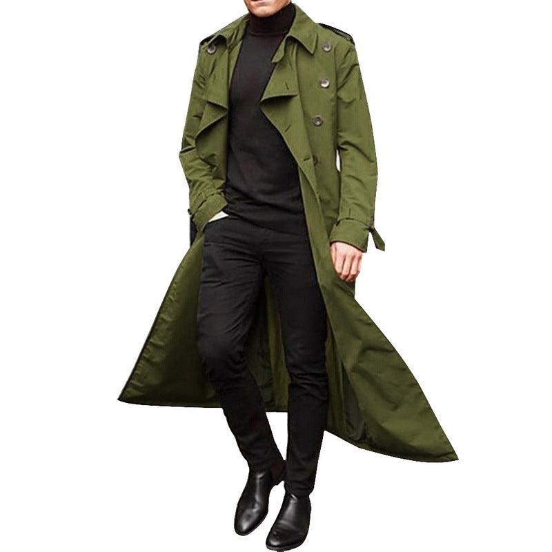 Elegant trench coat for men with double row of buttons Lune London