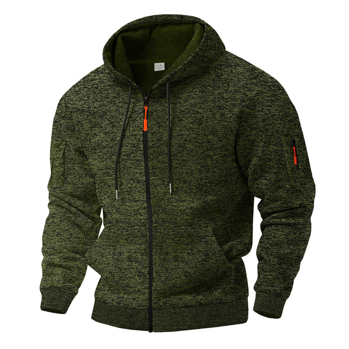 Lune London | Men's sporty hoodie with breathable structure and contrasting zipper details