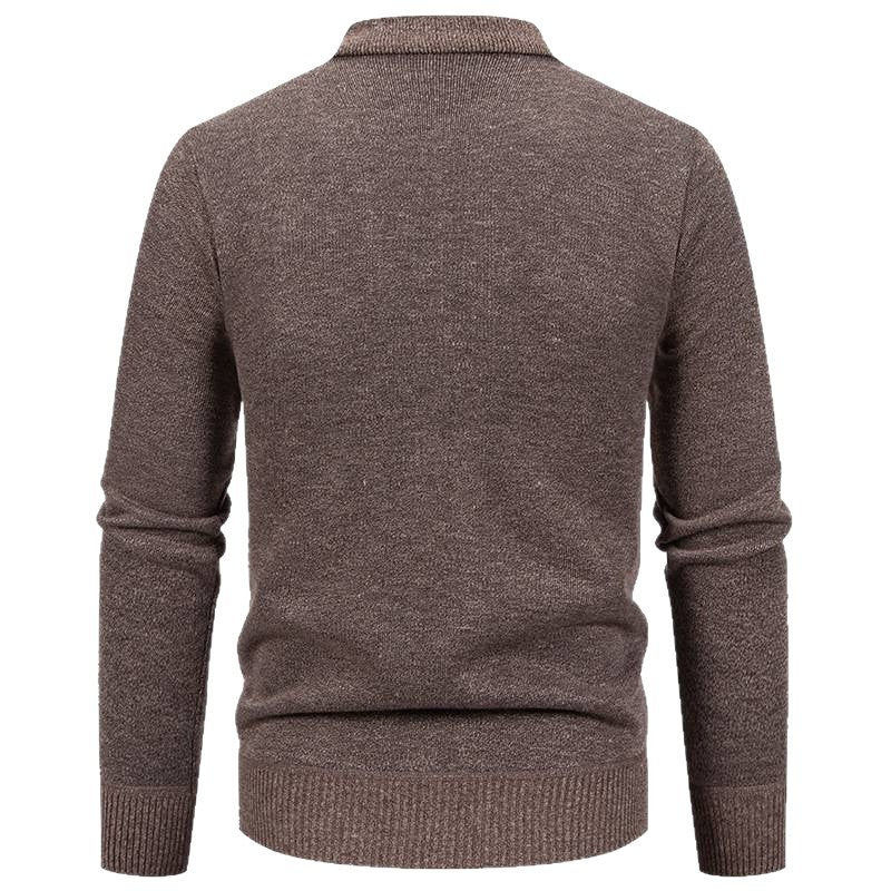 Men's knit jacket with a trendy plaid pattern and practical buttons Lune London