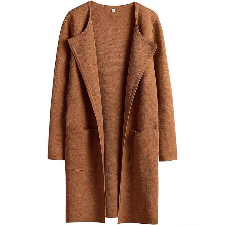 Knit coat for women with a relaxed fit and practical pockets Lune London