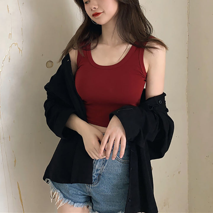 Women's crop top made of breathable cotton with a slim fit Lune London