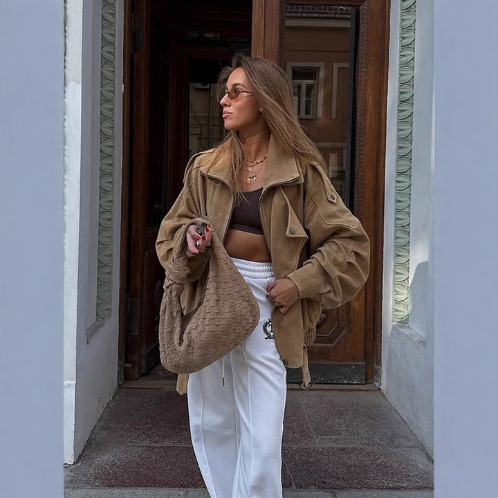 Lune London casual suede jacket for women