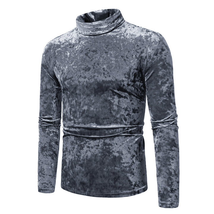 Elegant men's turtleneck sweater in velvet Lune London