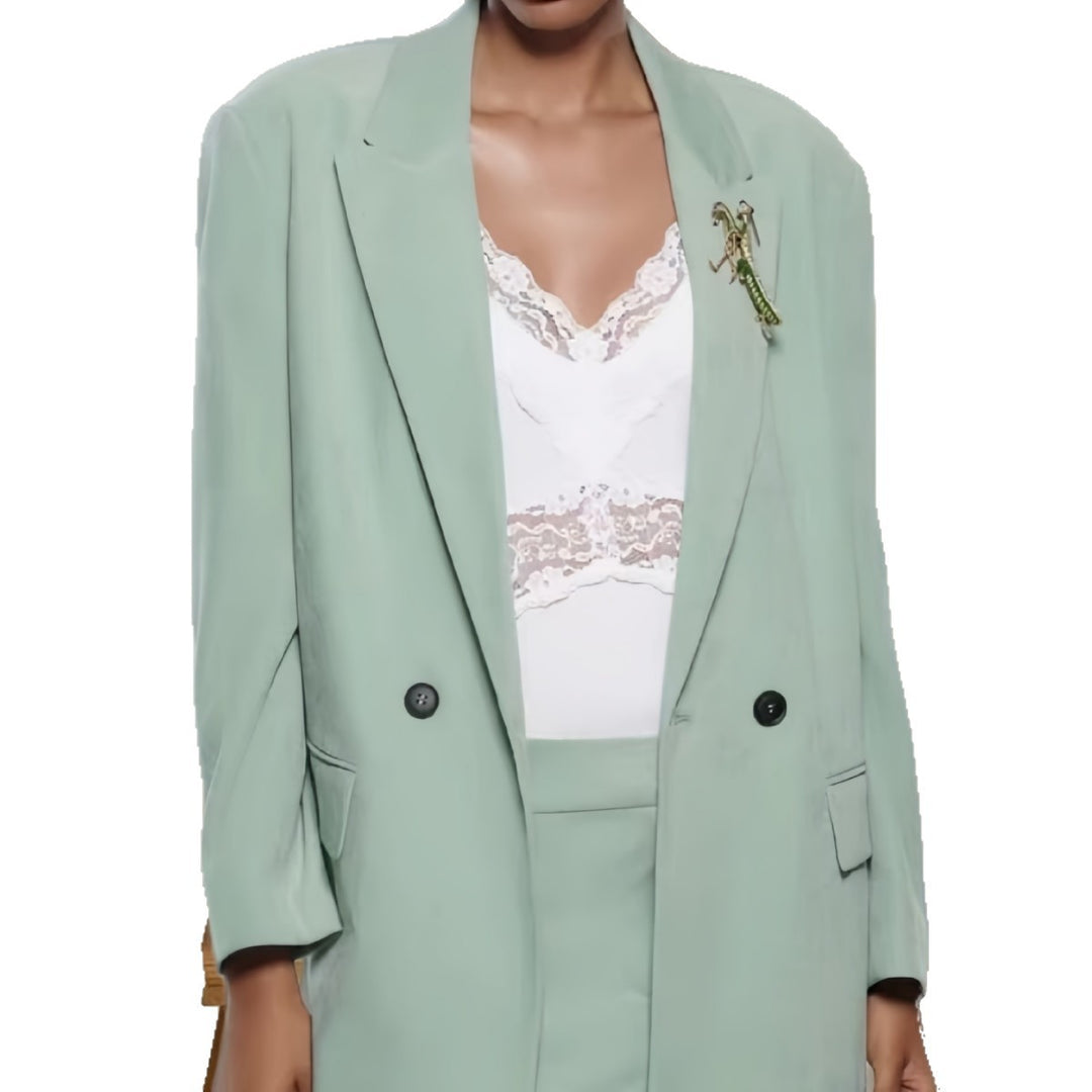 Women Elegant Double-Breasted Blazer Lune London