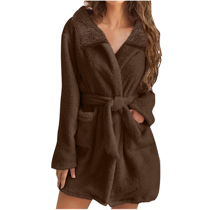 Ladies Cozy Polar Fleece Robe Lune London