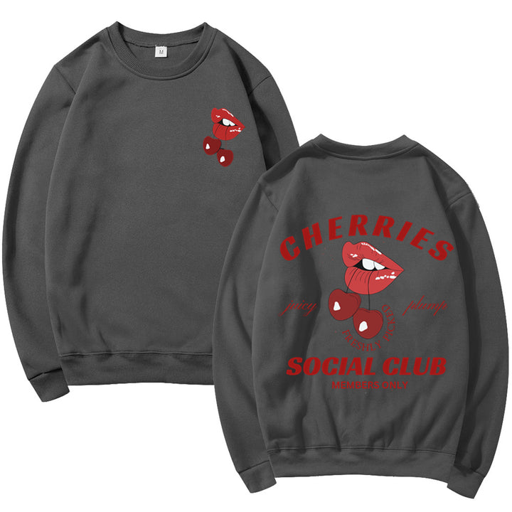 Sweat-shirt femme avec design créatif de fruits et de bouche Chic & Stil
