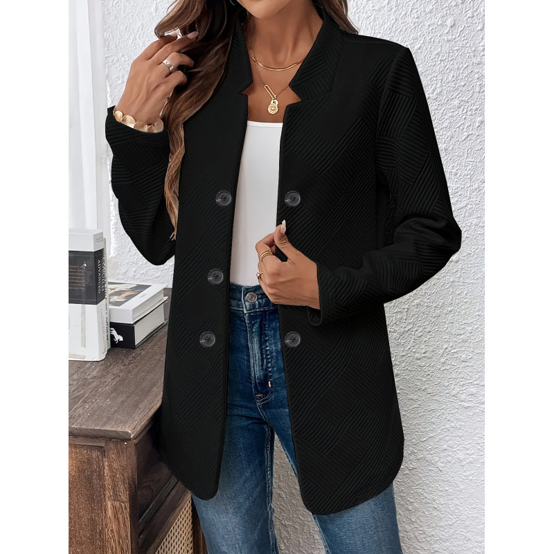 Classic women's blazer with a structured design and modern button details Lune London