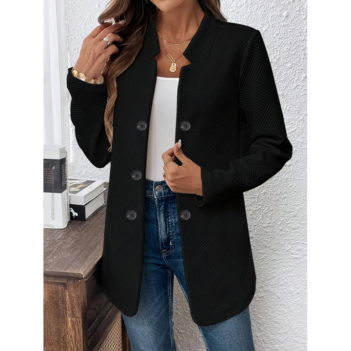 Classic women's blazer with a structured design and modern button details Lune London
