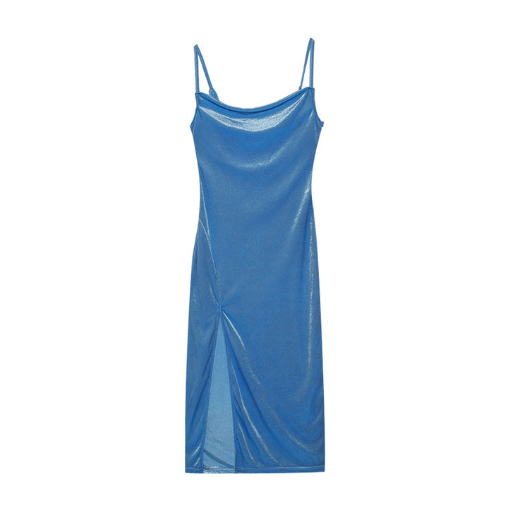 Chic and stylish iridescent slip midi dress for women