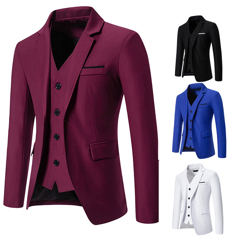 Elegant men's suit with blazer, vest, and pants Lune London
