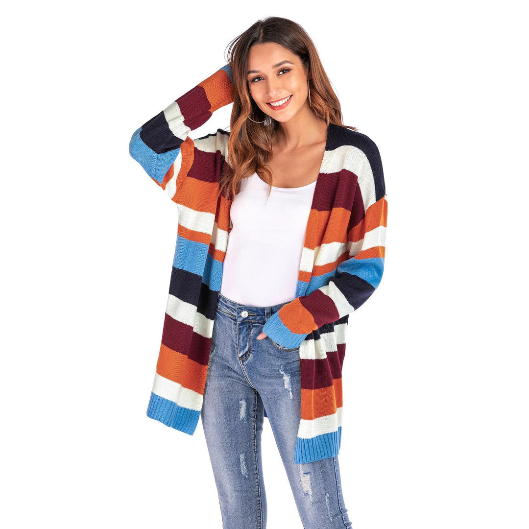 Ladies casual striped cardigan Lune London