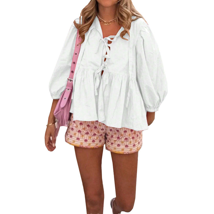 Blouse for women with playful ruffle details and a relaxed fit Chic & Stil