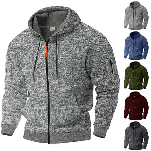 Lune London | Men's sporty hoodie with breathable structure and contrasting zipper details