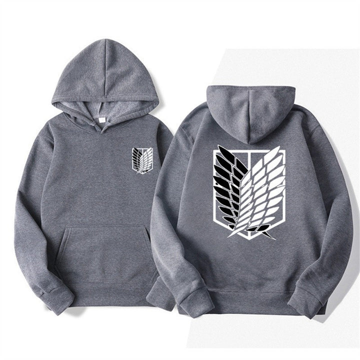 Women's hooded sweatshirt with modern anime design and practical kangaroo pocket Chic & Stil