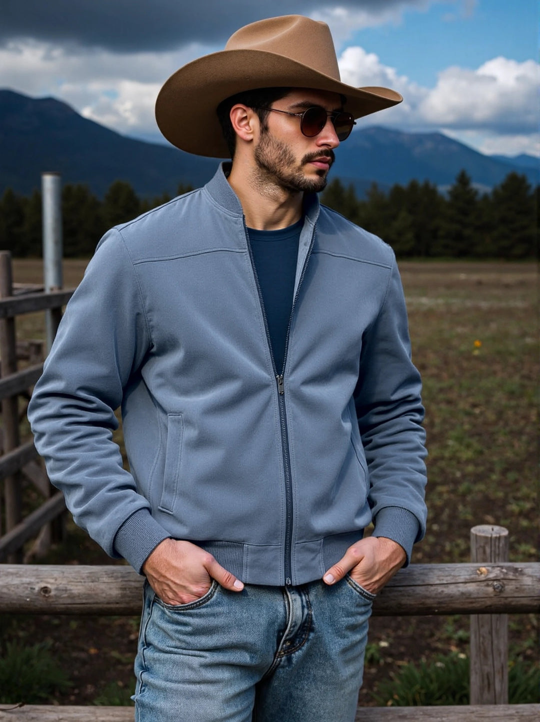 Sporty bomber jacket for men with elegant details Lune London