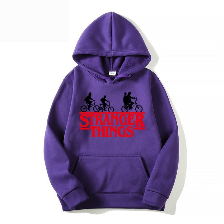 Women's hooded sweatshirt with creative Stranger Things design Chic & Stil