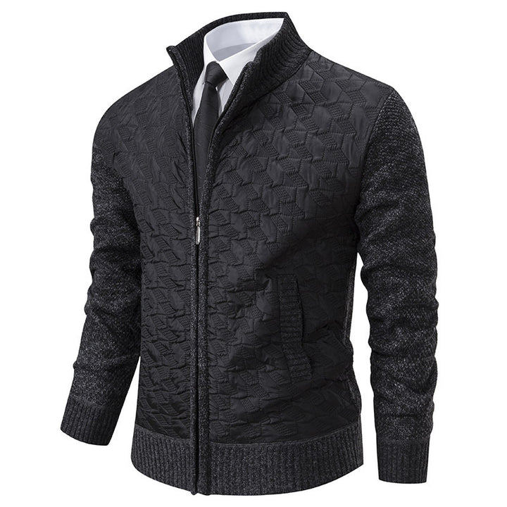 Men's stylish knitted vest with quilted design Lune London