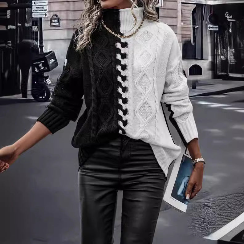 Womens sweater with modern block design Lune London