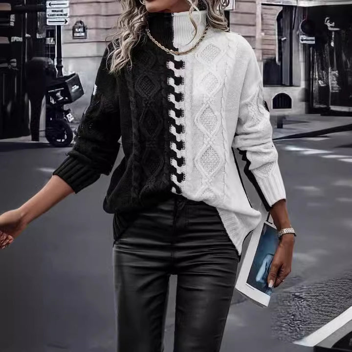 Womens sweater with modern block design Lune London