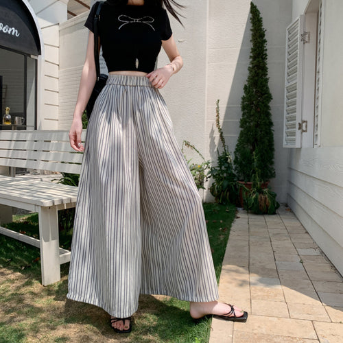 Lune London striped wide women's pants
