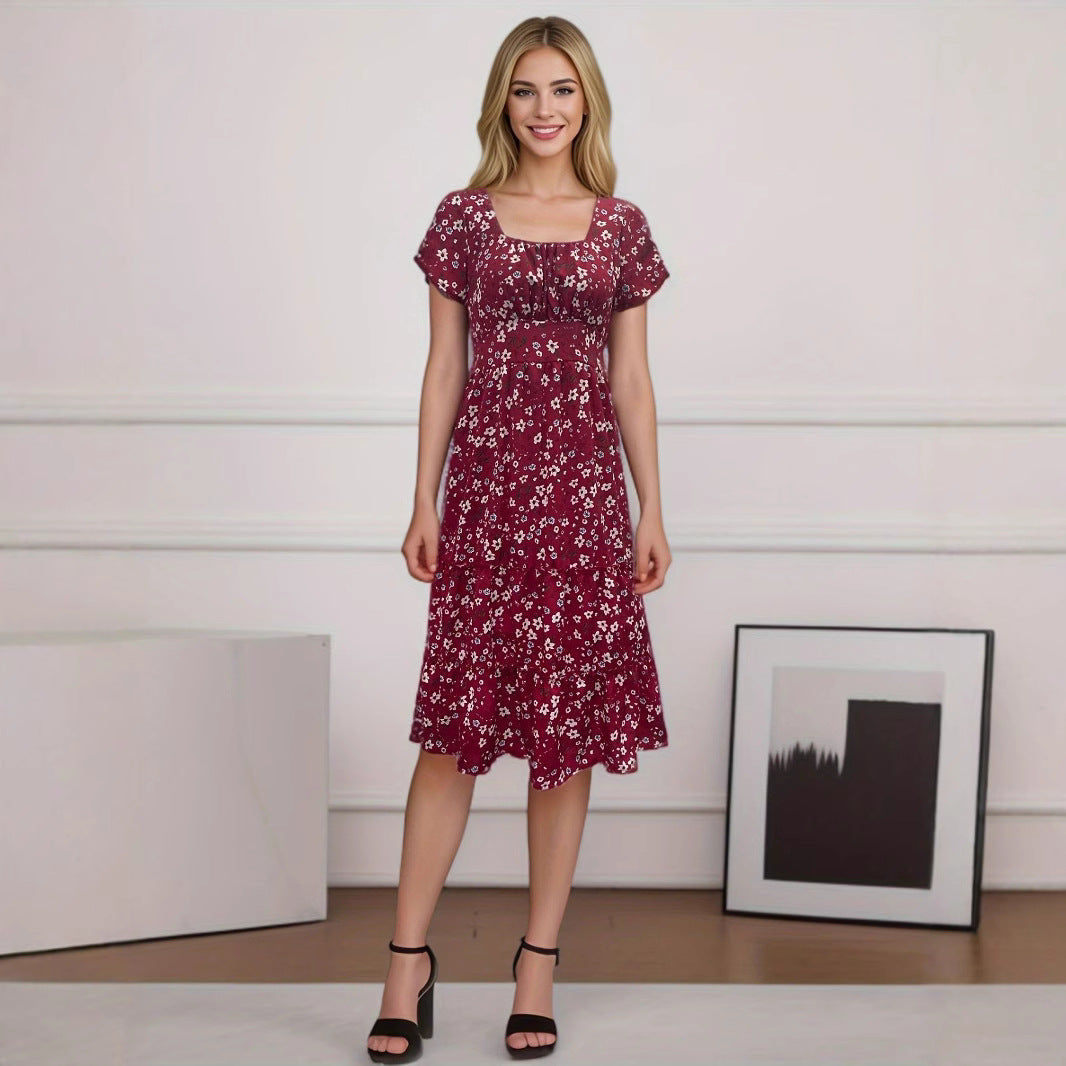 Lune London Layered Floral Midi Dress for Women
