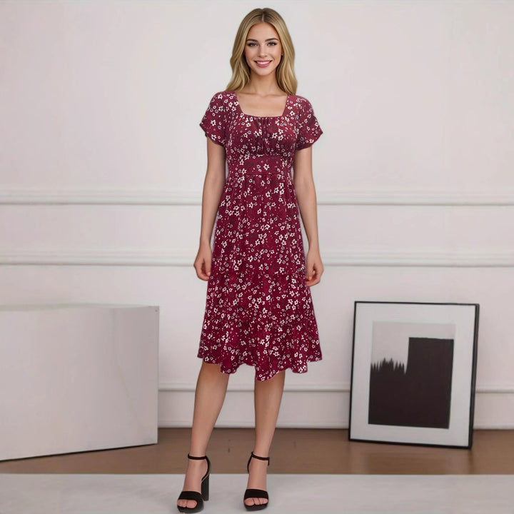 Lune London Layered Floral Midi Dress for Women