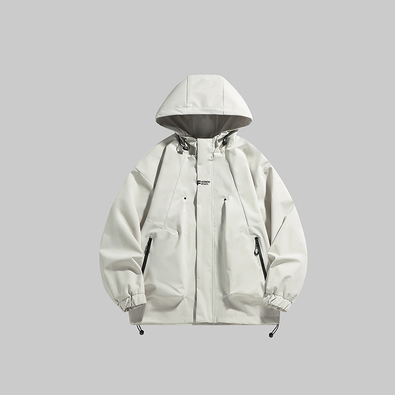 Men's Multifunctional Winter Jacket with Insulating Fleece Lining and Adjustable Hood Lune London