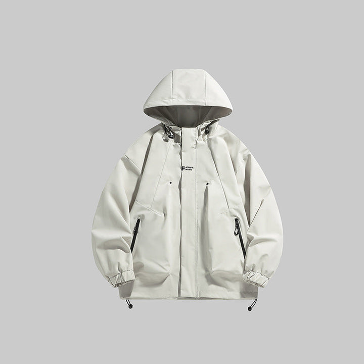 Men's Multifunctional Winter Jacket with Insulating Fleece Lining and Adjustable Hood Lune London