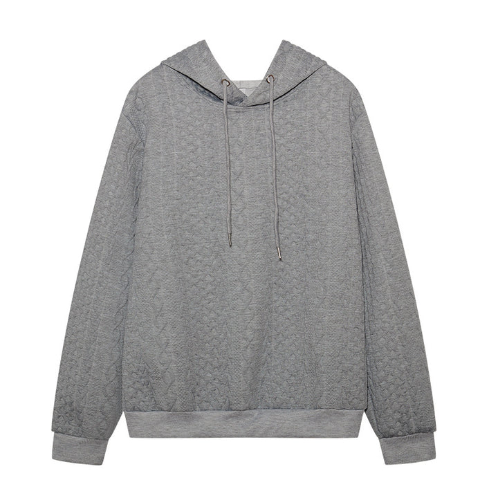 Casual knitted sweater for women with hood and textured design Lune London