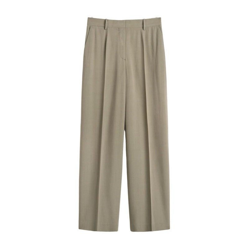 Elegant wide-leg business trousers for women with pleats Lune London