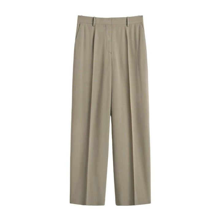 Elegant wide-leg business trousers for women with pleats Lune London