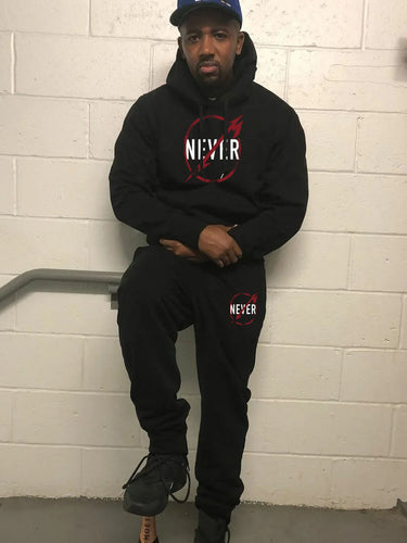 Men's hoodie and jogger pants set with motivational print Lune London