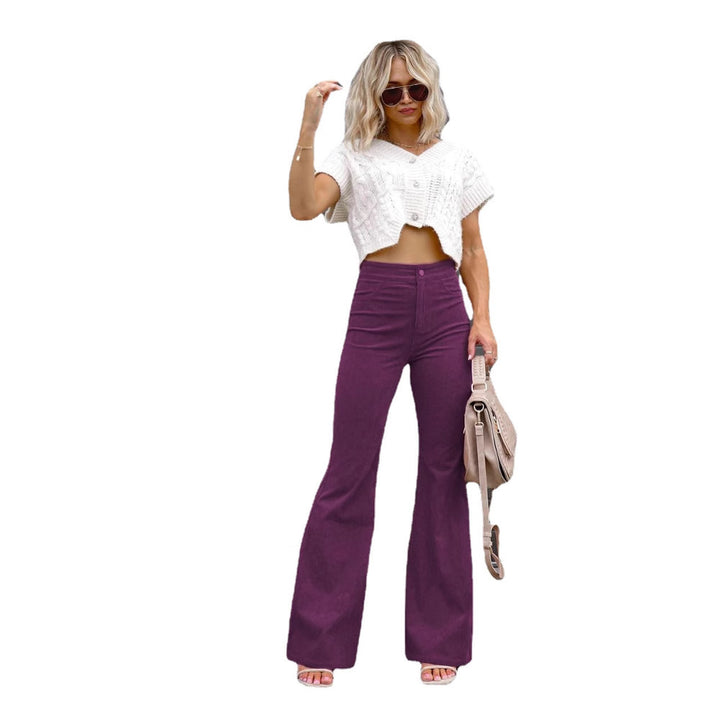 Flared jeans for women with high waist and fitted cut Lune London