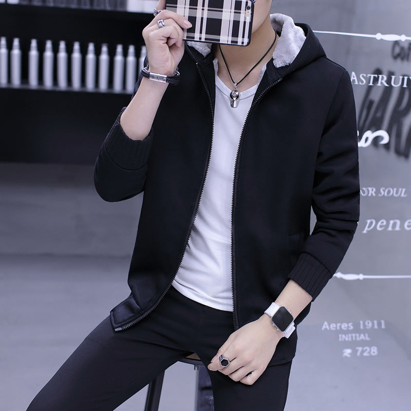 Transitional jacket for men with cozy lining and practical hood system Lune London