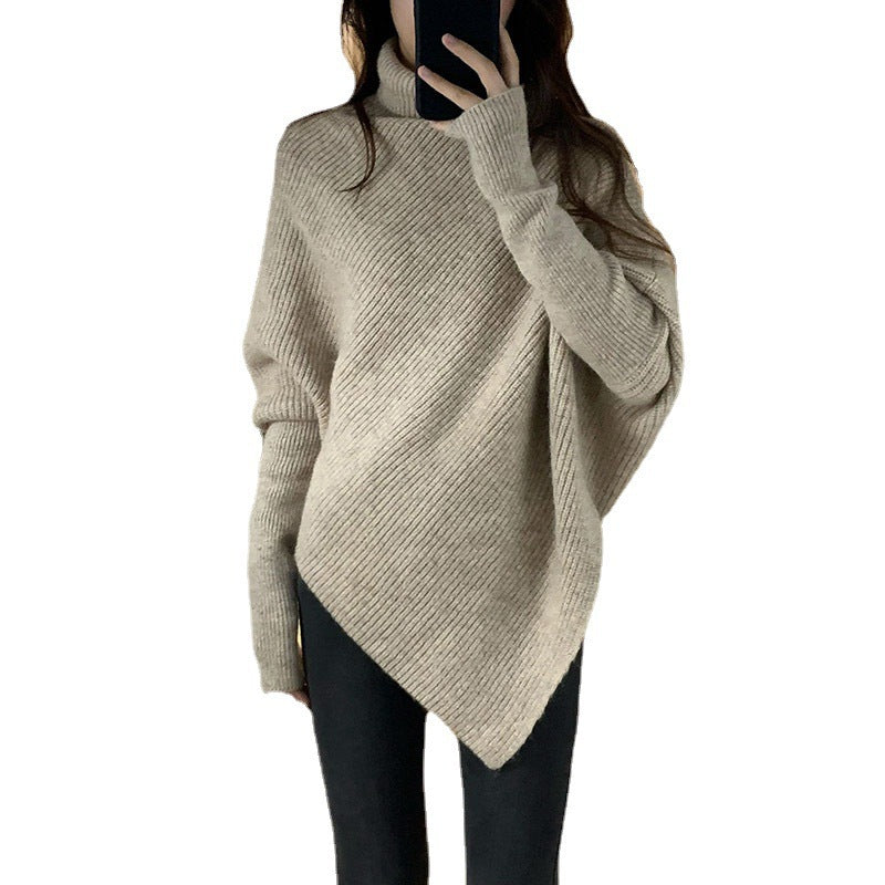 Asymmetrical knit sweater for women with a casual oversized design Lune London