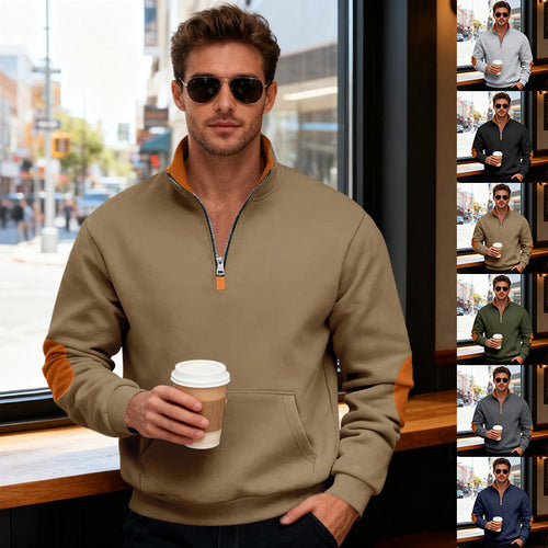 Men's stylish hoodie with zipper and practical pockets Chic and style